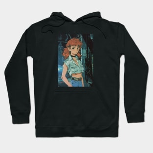 Retro Anime Girl Vintage 70s 80s 90s Hoodie